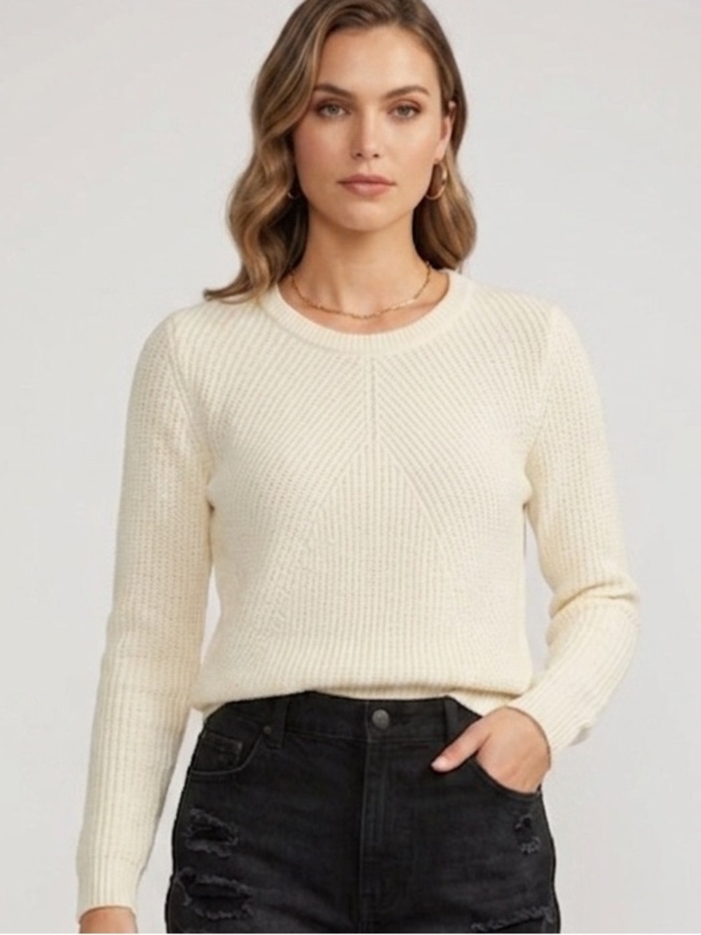 CYNTHIA ROWLEY | CREAM KNIT SWEATER